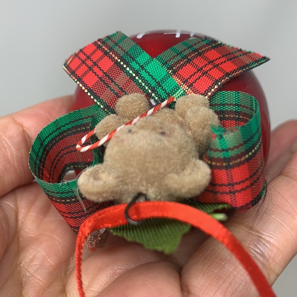 3” apple “#1 Music Teacher” Christmas tree ornament decoration vintage decor - Picture 7 of 15